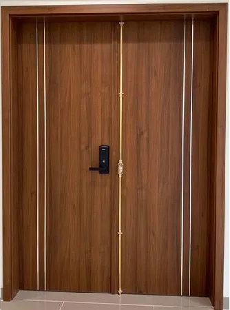 Cửa Composite Chỉ Nhôm 2 Cánh